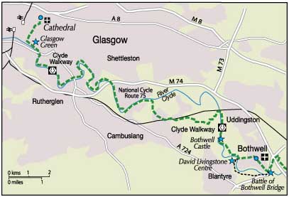 Map Bothwell to Glasgow